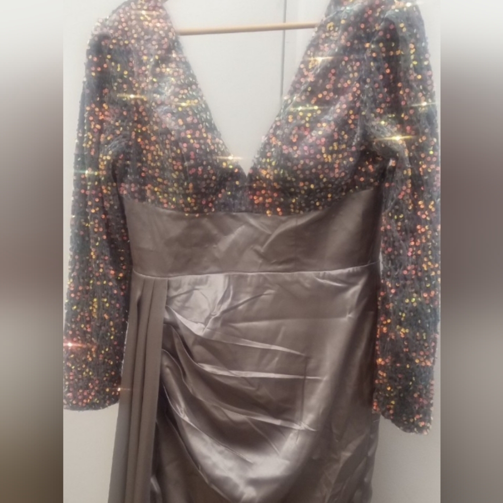 **Dark Silver Sequin Dress